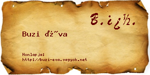 Buzi Éva névjegykártya